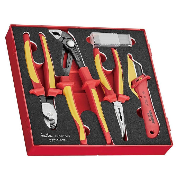 Teng Tools Insulated Plier & Knife Set FOAM2 8 Pieces Teng Tools - Town Tools 