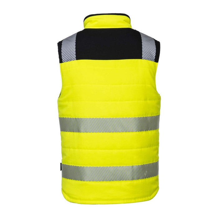 Portwest PW3 Hi-Vis Reversible Bodywarmer - Yellow/Black - XL Portwest - Town Tools 