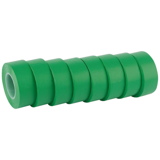 Draper Insulation Tape to BSEN60454/Type2, 10m x 19mm, Green (Pack of 8) 11914 Draper - Town Tools 