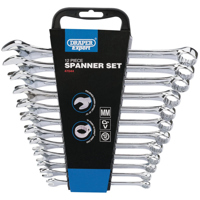 Draper Expert HI-TORQ® Metric Combination Spanner Set, 8 - 19mm (12 Piece)