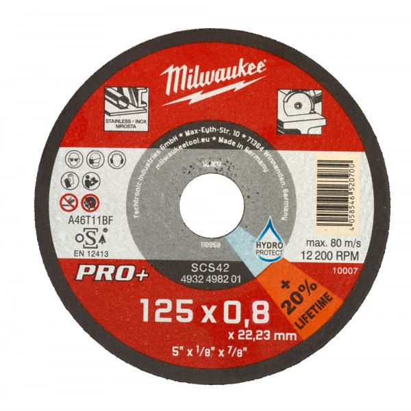 Milwaukee 1Pc Thin Metal Cutting Disc Pro+ Scs42 125X0.8mm Milwaukee - Town Tools 