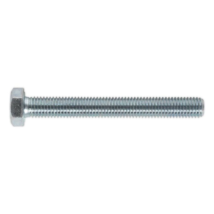 Sealey HT Setscrew M12 x 100mm 8.8 Zinc Pack of 10 SS12100 Sealey - Town Tools 