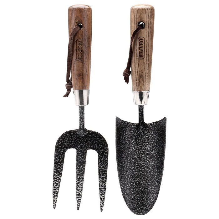 Draper Carbon Steel Heavy Duty Hand Fork and Trowel Set with Ash Handles (2 Piec Draper - Town Tools 