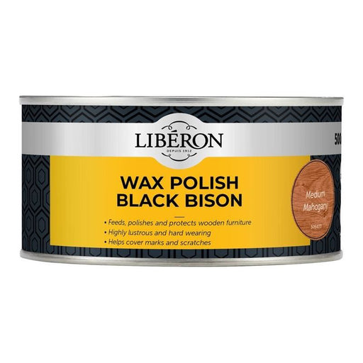 Liberon Black Bison Wax Paste Medium Mahogany 500ml Liberon - Town Tools