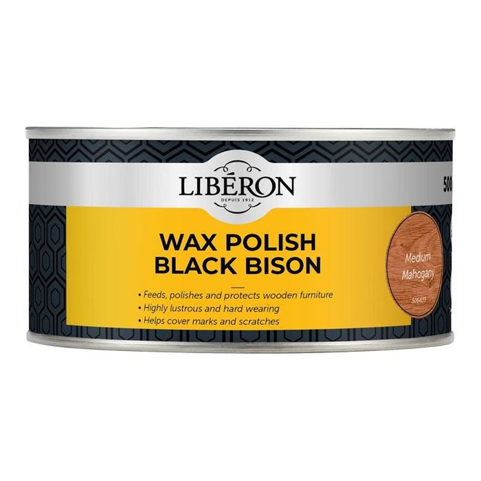 Liberon Black Bison Wax Paste Medium Mahogany 500ml Liberon - Town Tools