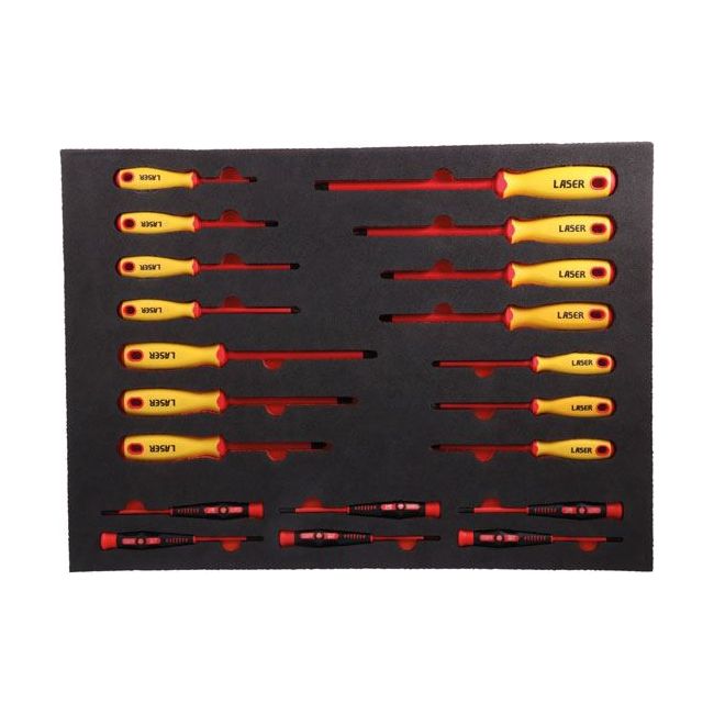 Laser Insulated Screwdrivers in Foam Inlay 8486 Laser - Town Tools 
