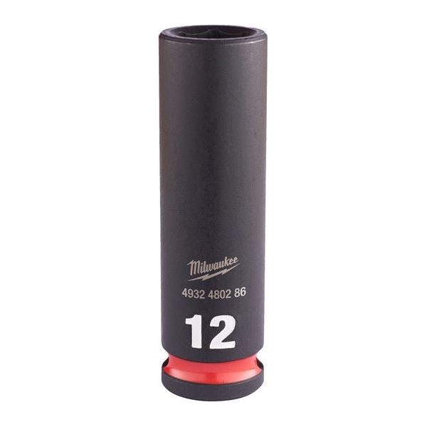 Milwaukee 12Mm 3/8 Impact Socket Deep-1Pc Ne 4932480286