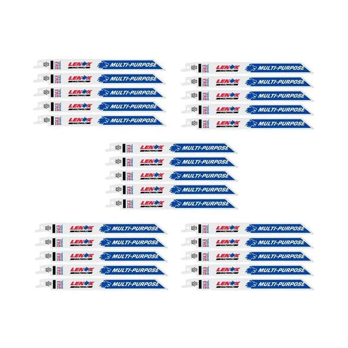 Lenox MultiWolf Wave Edge Reciprocating Saw Blade 203 x 19 x 1.3mm 10 TPI (Pack 25) LENOX - Town Tools