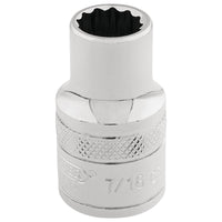 Draper HI-TORQ 12 Point Socket, 3/8" Sq. Dr., 7/16" 49018