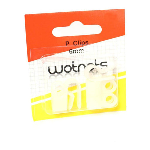 Wot-Nots Rubber Lined P Clips - 6mm - Pack of 2 Pearl - Town Tools 