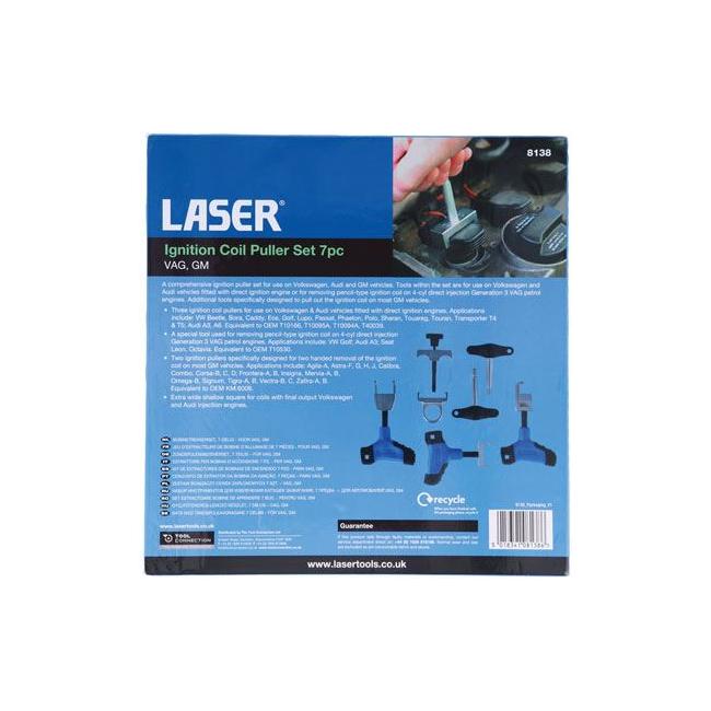 Laser Ignition Coil Puller Set 7pc - for VAG, GM 8138