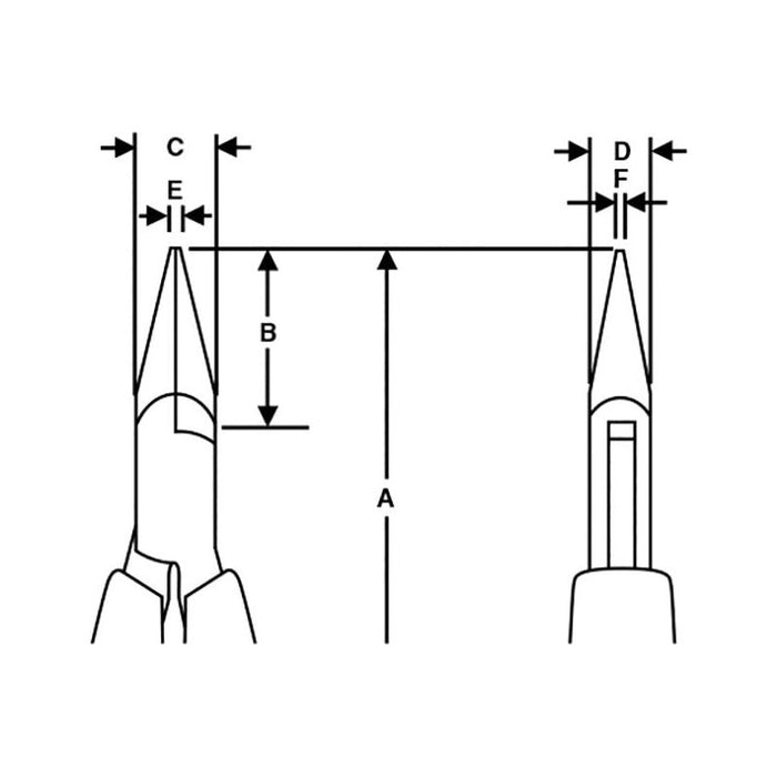 Lindstrom Supreme Short Snipe Nose Smooth Jaw Pliers 120mm Lindstrom - Town Tools