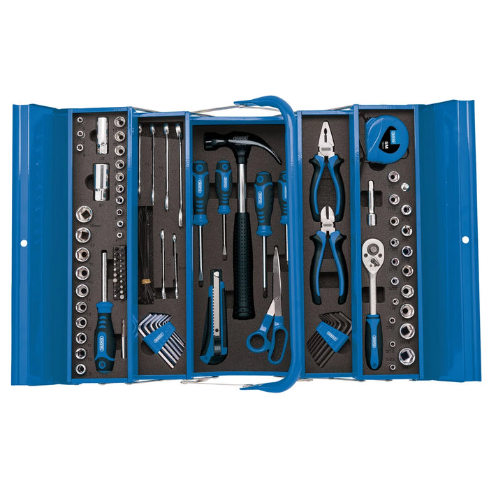 Draper Tool Kit in Steel Cantilever Toolbox (126 Piece) - TK126