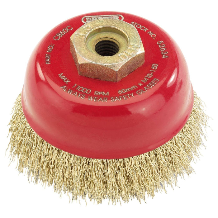 Draper Crimped Wire Cup Brush, 60mm, M10 52634 Draper - Town Tools 