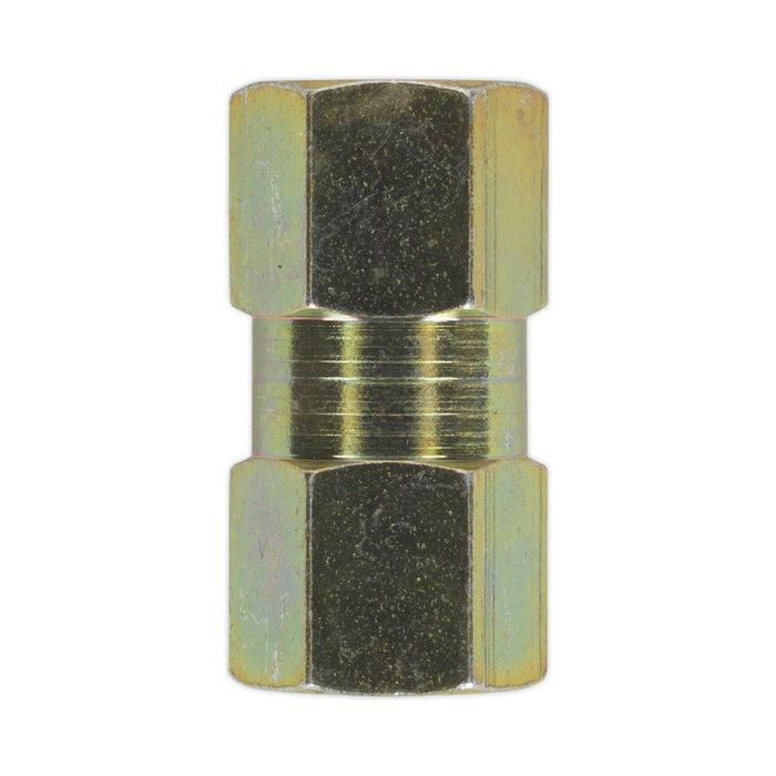 Sealey Brake Tube Connector M10 x 1mm Female to Female Pack of 10 BC10100F Sealey - Town Tools 