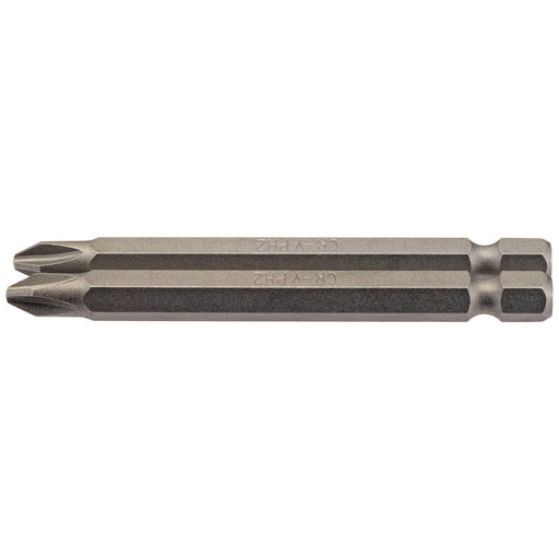 Draper Cross Slot Insert Bit, 1/4" Hex, 75mm Long, No.2 (Pack of 2) 64315 Draper - Town Tools 