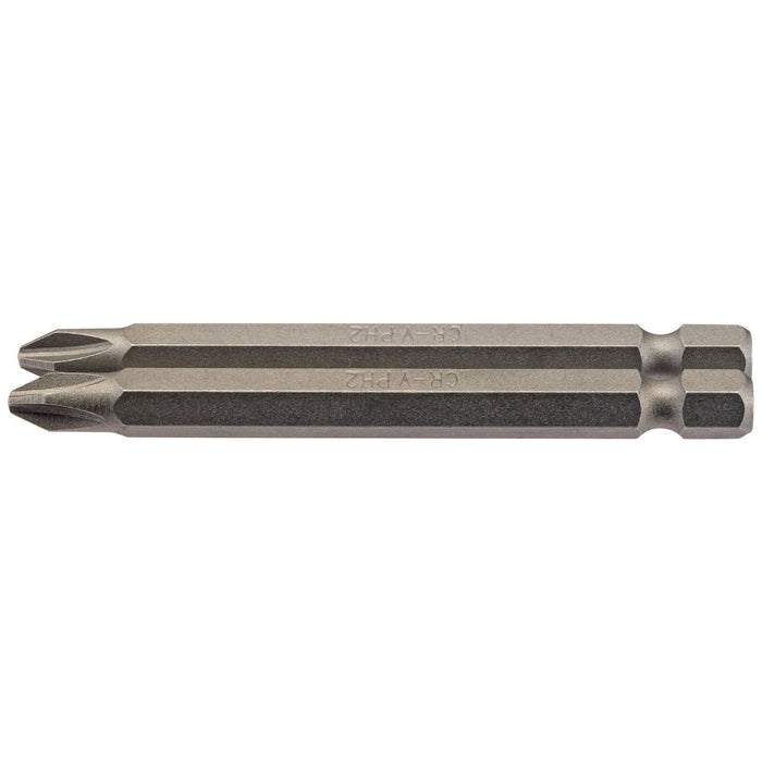 Draper Cross Slot Insert Bit, 1/4" Hex, 75mm Long, No.2 (Pack of 2) 64315 Draper - Town Tools 