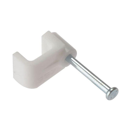 Forgefix Cable Clip Flat White Bellwire Box 100 ForgeFix - Town Tools