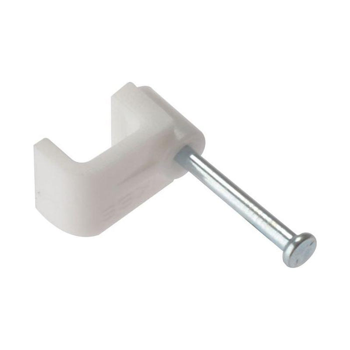Forgefix Cable Clip Flat White Bellwire Box 100 ForgeFix - Town Tools