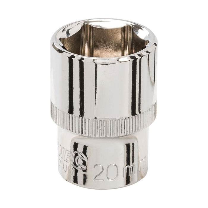 Silverline Socket 1/2" Drive 6pt Metric 20mm Silverline - Town Tools 