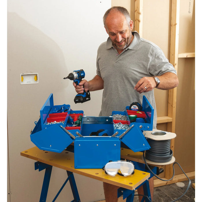 Draper Barn Type Tool Box with 4 Cantilever Trays, 460mm - TB459B