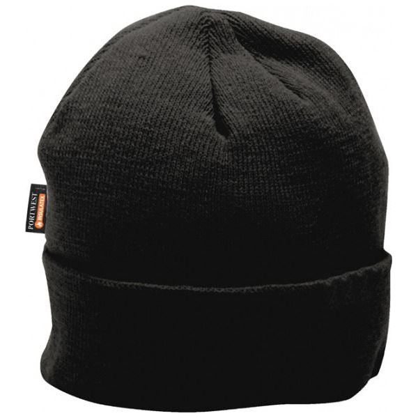 Portwest Knit Microfibre Insulated Hat - Black