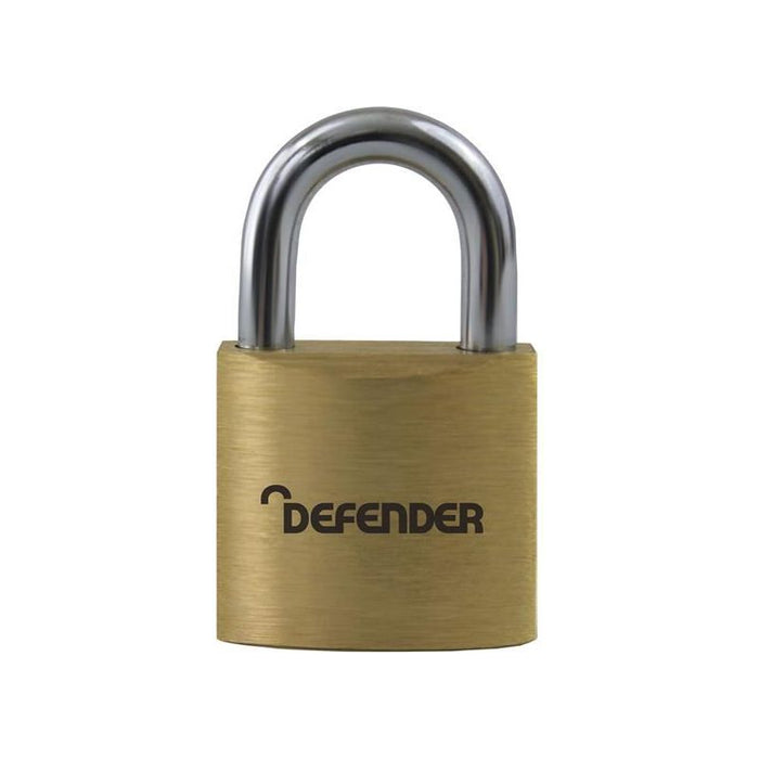 Defender Brass Padlock Twin Pack 20mm DEFENDER - Town Tools