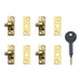 Yale Locks 8K118 Economy Window Lock Electro Brass Finish Pack of 4 Visi Yale Locks - Town Tools