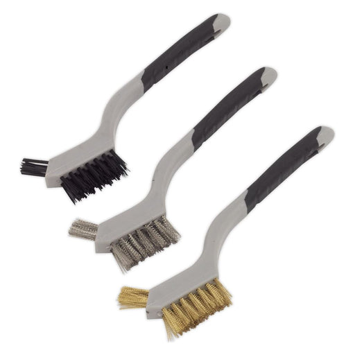 Sealey Wire Brush Set 3pc Miniature WB100 Sealey - Town Tools 