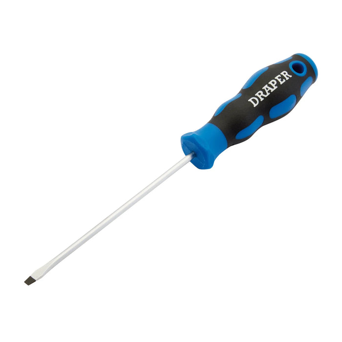 Draper Soft Grip Plain Slot Screwdriver, 3.2 75-100mm