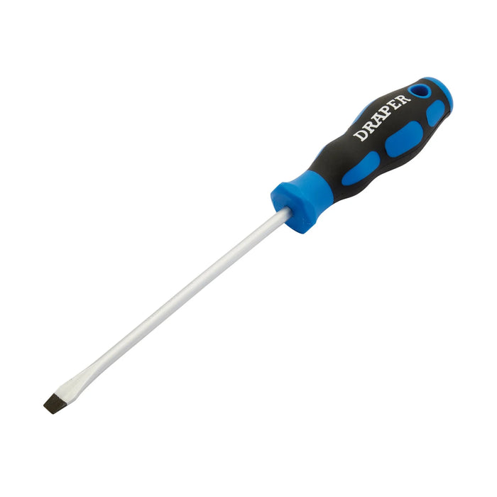 Draper Soft Grip Plain Slot Screwdriver, 6 38-150mm