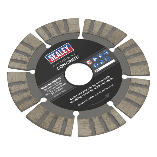 Sealey Concrete Cutting Disc Dry Use115mm WDC115 Sealey - Town Tools 