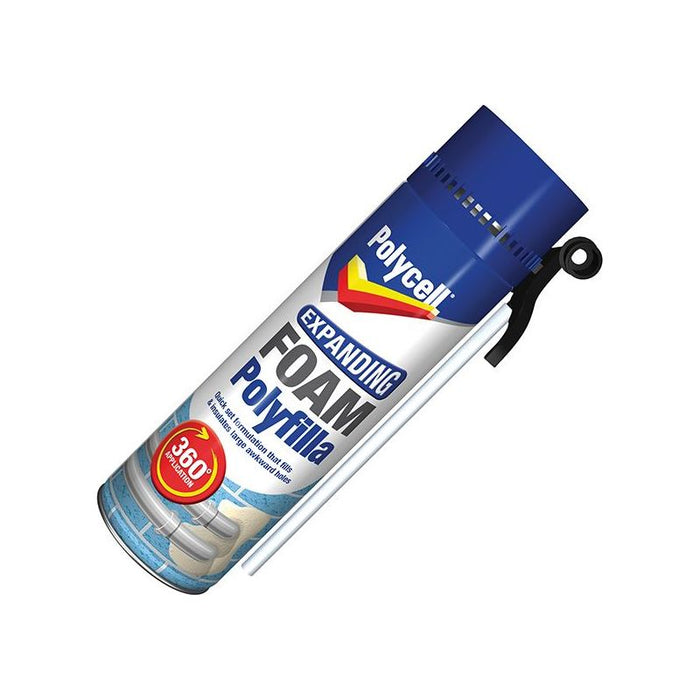 Polycell Expanding Foam Filler Gap Gun 500ml Polycell - Town Tools