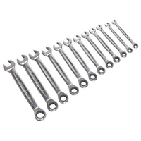 Sealey Ratchet Combination Spanner Set 12pc Metric Platinum Series AK63922