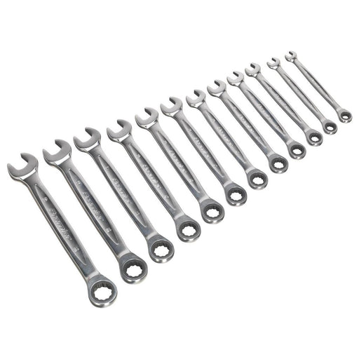 Sealey Ratchet Combination Spanner Set 12pc Metric Platinum Series AK63922 Sealey - Town Tools 