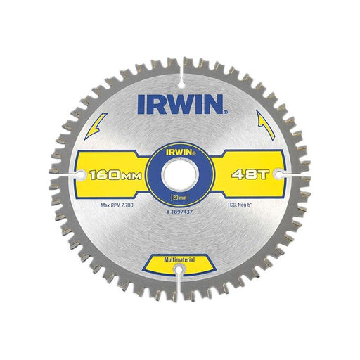 Irwin® Multi Material Circular Saw Blade 160 x 20mm x 48T TCG IRWIN® - Town Tools
