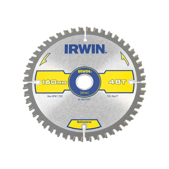 Irwin® Multi Material Circular Saw Blade 160 x 20mm x 48T TCG IRWIN® - Town Tools