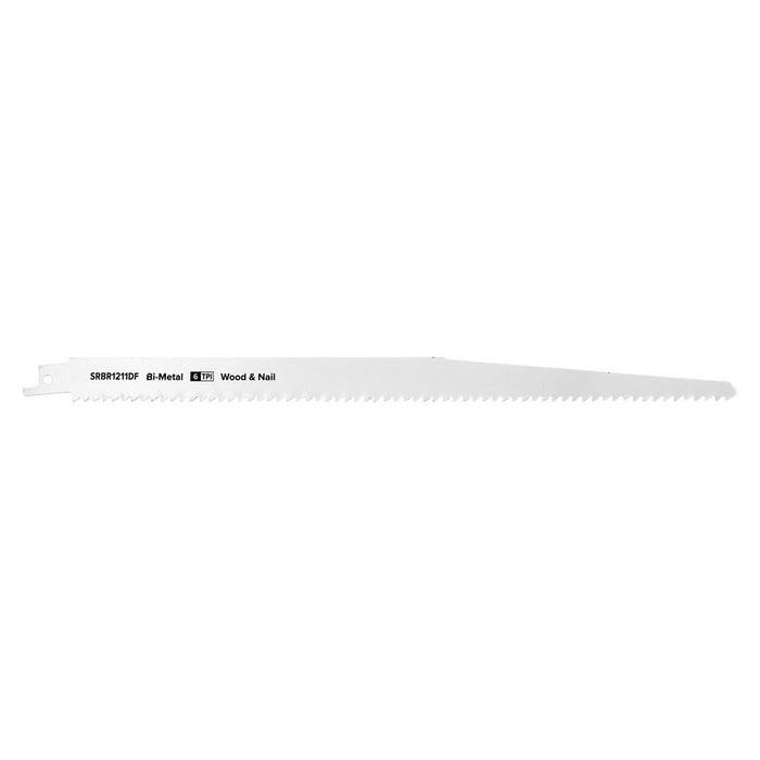 Sealey Reciprocating Saw Blade Wood & Nail 300mm 6tpi Pack of 5 SRBR1211DF Sealey - Town Tools 