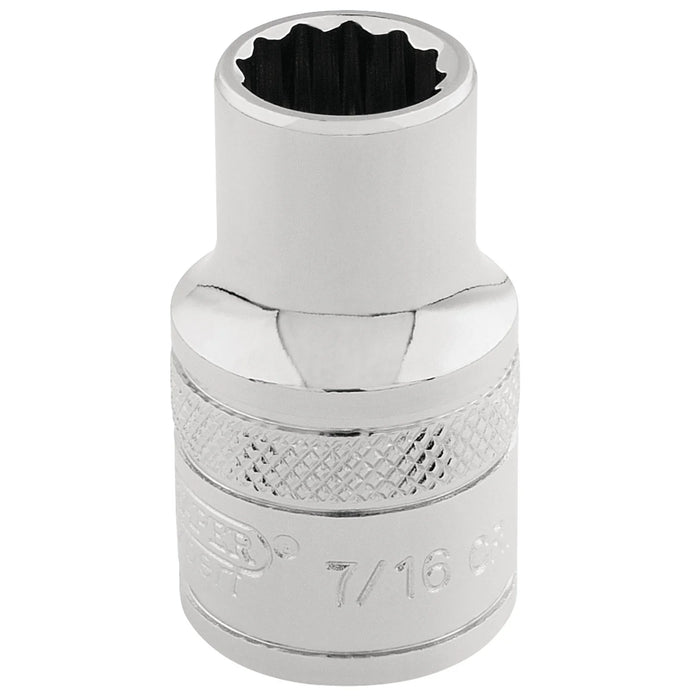 Draper Expert HI-TORQ® 12 Point Socket, Sq. Dr., 7/16" 1-3