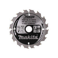 Makita B-33532 Specialized for Cordless Saws Blade 136 x 20mm x 16T