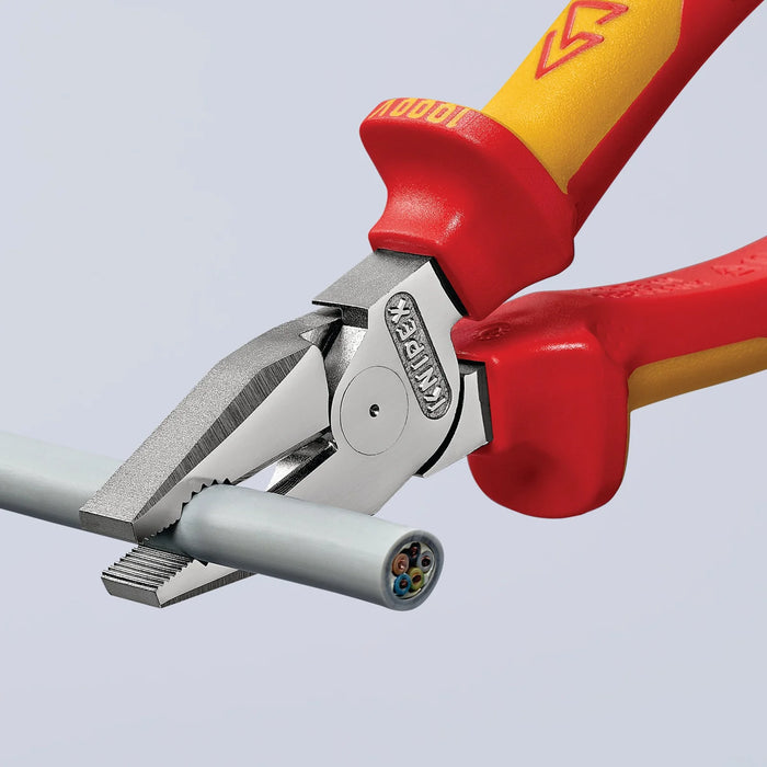 KNIPEX 02 06 225 VDE High Leverage Combination Pliers, 225mm - 02 06 225 SB