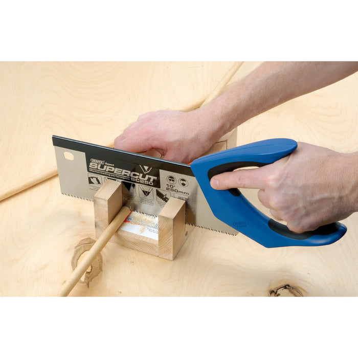 Draper Expert Supercut® Soft Grip Hardpoint Tenon Saw, 250mm/10", 11tpi/12ppi