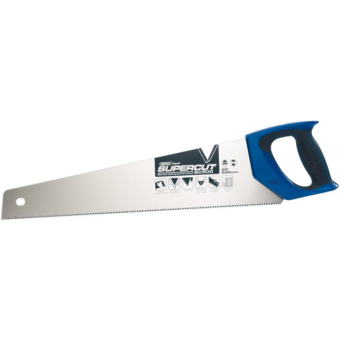 Draper Expert Supercut® Soft Grip Hardpoint Handsaw, 500mm/20", 11tpi/12ppi