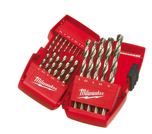 Milwaukee Red Hex Drill Bits HSS-TIN 19pc Milwaukee - Town Tools 