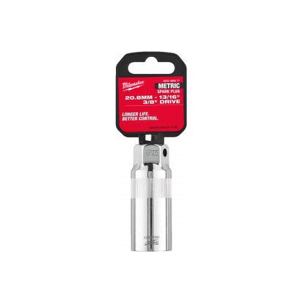 Milwaukee 3/8In. Drive 20.8mm Spark Plug Socket -1Pc Milwaukee - Town Tools 