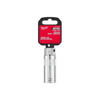 Milwaukee 3/8In. Drive 18mm Spark Plug Socket  -1Pc Milwaukee - Town Tools 