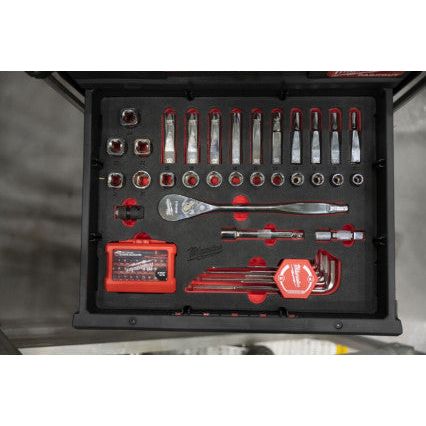 Milwaukee 1/2 Dr Ratchet, Socket And Hex Key Set Packout Foam Insert 70 Pc Milwaukee - Town Tools 
