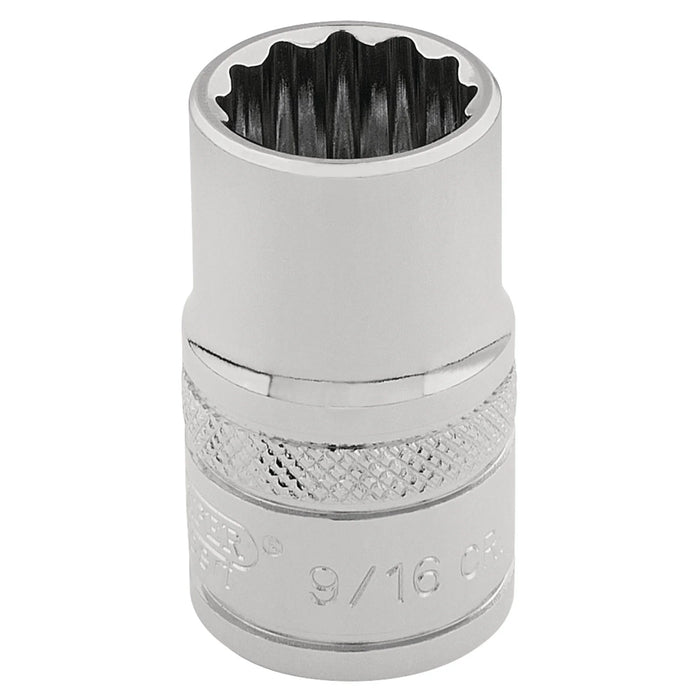 Draper Expert HI-TORQ® 12 Point Socket, Sq. Dr., 9/16" 1-3