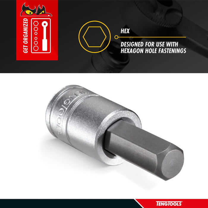 Teng Tools 3/8" Hex Bit Socket AF 3/8" Teng Tools - Town Tools 