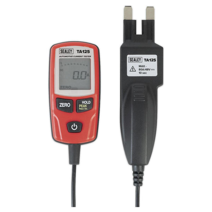 Sealey Automotive Current Tester 80A Mini Standard & Maxi Blade Fuses TA125 Sealey - Town Tools 